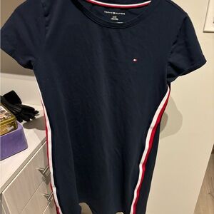 Tommy Hilfiger Navy T-Shirt with Red and White Accents
